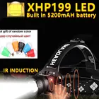 Новый сверхъяркий налобный фонарь XHP199, светодиодный налобный фонарь xhp90, USB, перезаряжаемый светодиодный налобный фонарь, рыболовный фонарь