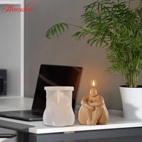 3d silicone candle mold plump big plus size yoga silicone body mould novel handmade home decor aroma candle soap making tool