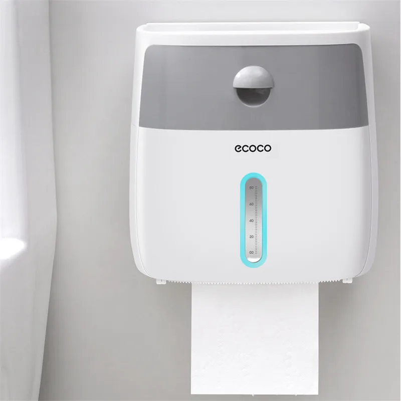 

Waterproof Wall Mount Toilet Paper Holder Shelf Toilet Paper Tray Roll Paper Tube Storage Box Creative Tray Tissue Box Home
