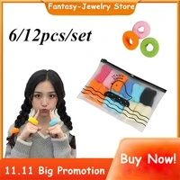 cute solid color bold towel scrunchie women girl eye catching elastic hair rubber bands accessories tie hair ring rope headdress