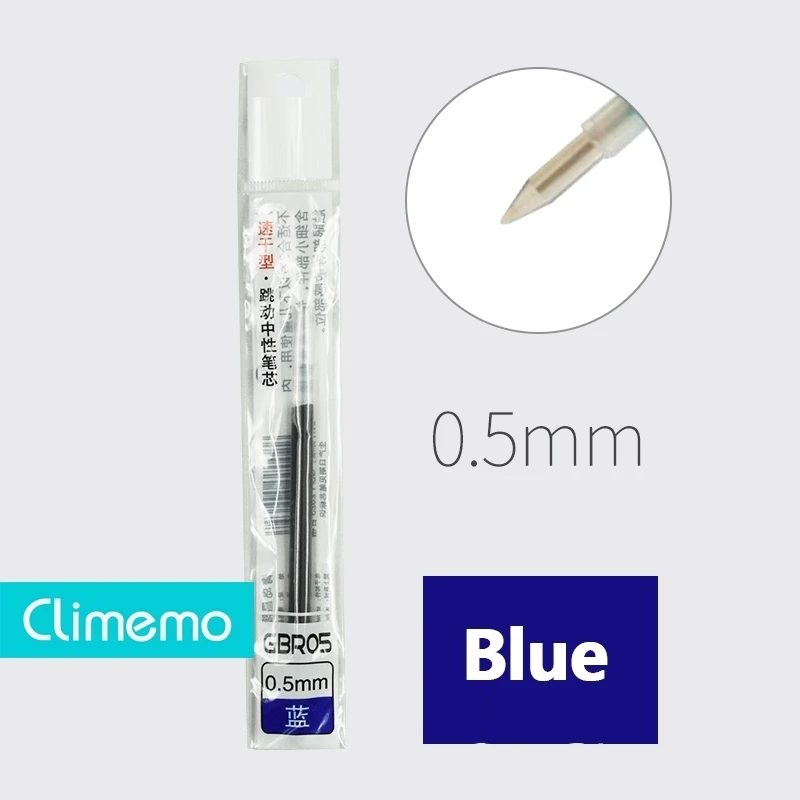 1Pc Blue refill 0.5mm Gel Pens For School Office Supplies Kawaii Press Type Multicolor ballpoint pen Cute stationery Writing Store - Цвет: 1Pc Blue refill