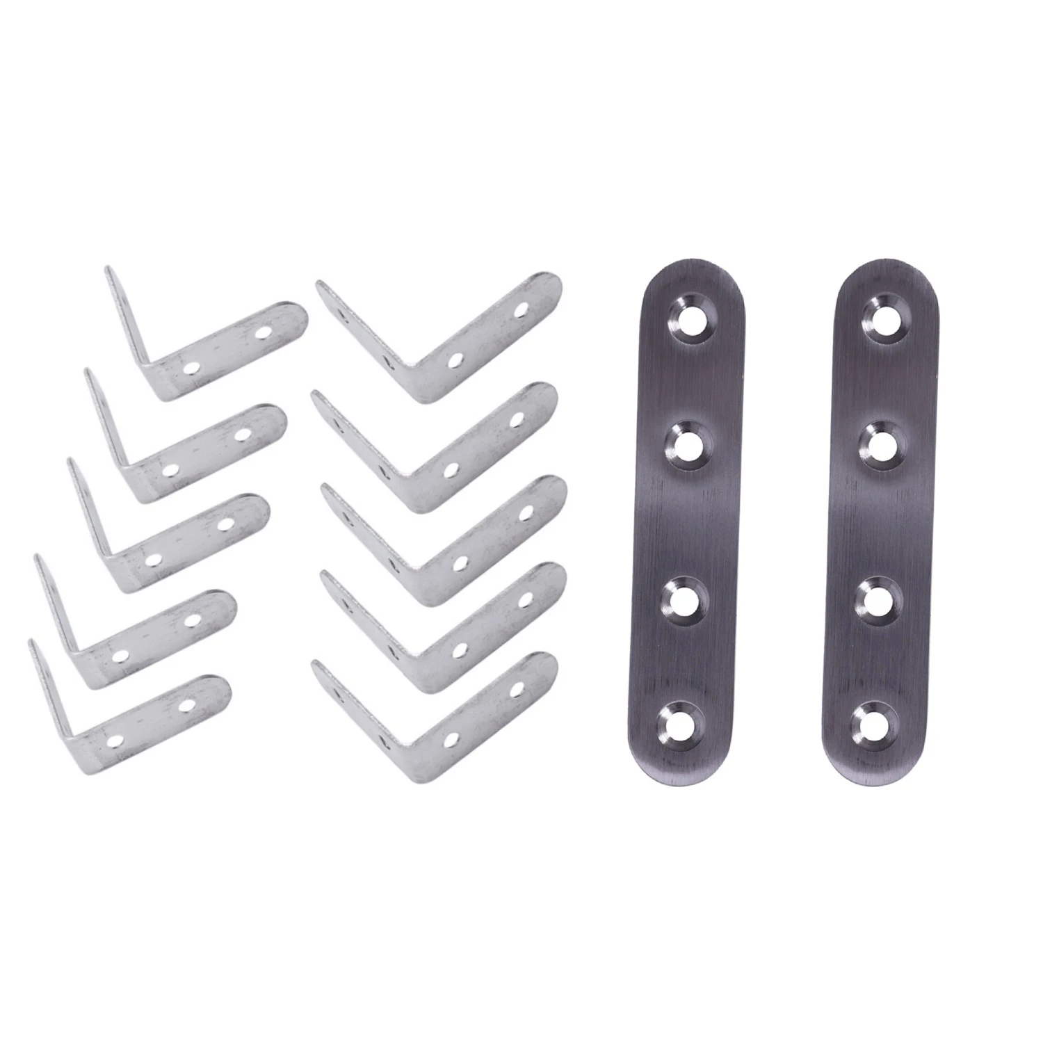 

10 x опора для полки из нержавеющей стали, фотоугловой кронштейн 50x50 мм и 2 плоских пластины из нержавеющей стали для ремонта