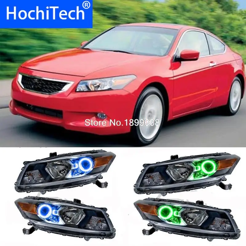 Для Honda Accord Coupe 2008 2009 2010 RGB светодиодный фар колец halo ангел демон глаза с пульта