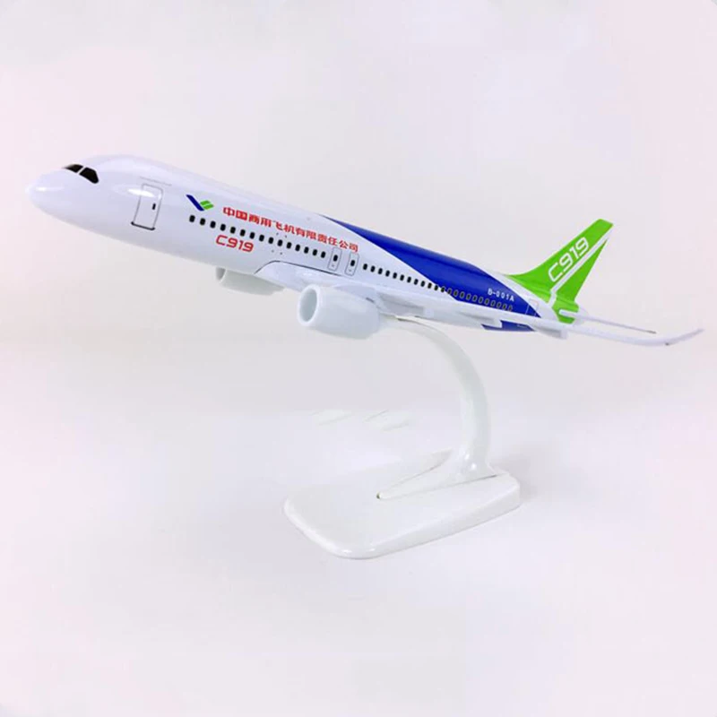 20 см самолеты Китайские Коммерческие COMAC авиакомпании C919 металлические Литые