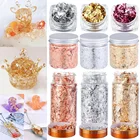 510 г блестящие золотые листья в форме хлопьев из смолы, заполнение, художественный декор, материалы для наполнения золотой фольгой, позолота, изготовление ювелирных изделий, аксессуары сделай сам