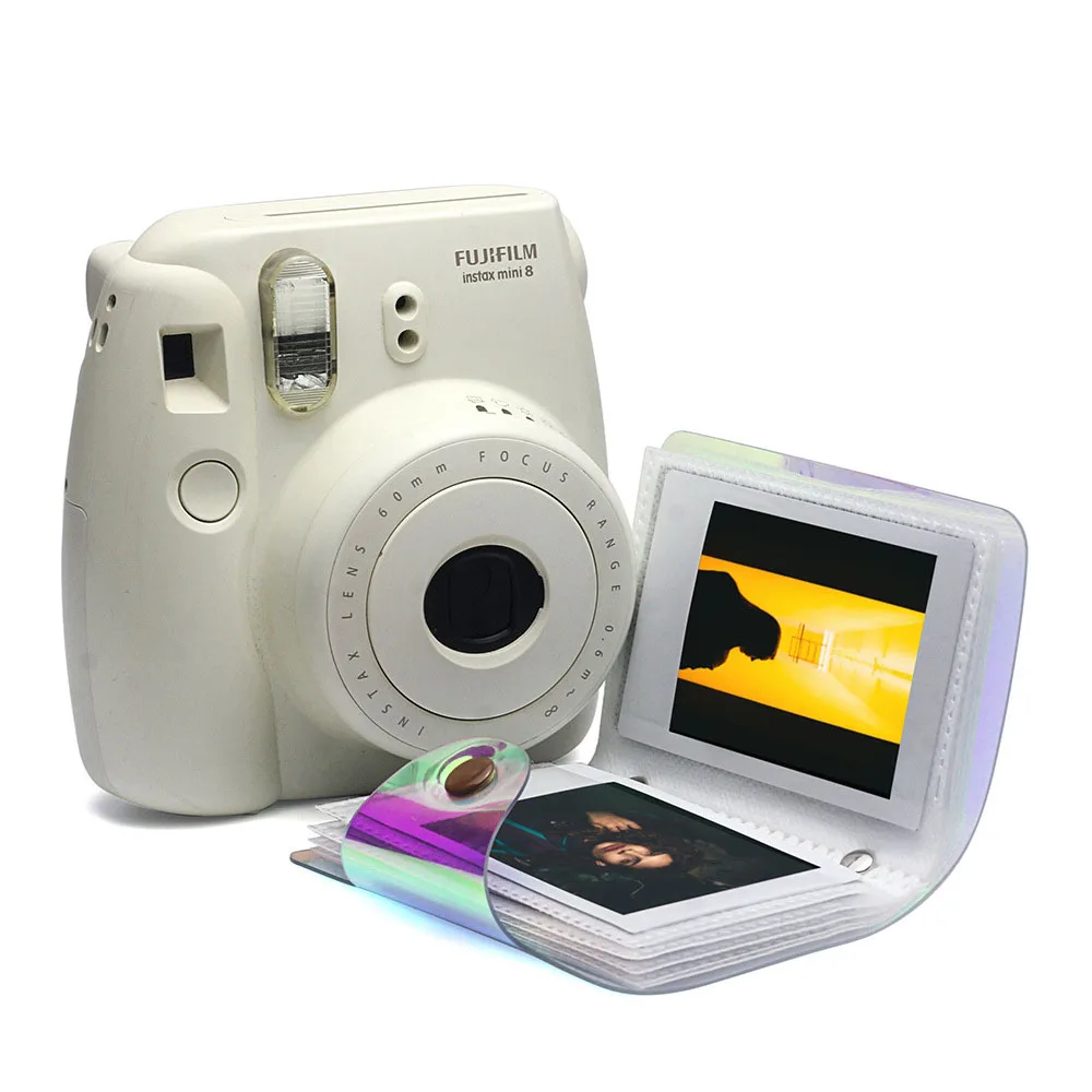 Голографический фотоальбом Instax Mini 20 карманов 3 дюйма для Fujifilm 9 8 7s 90 70 25 держатель