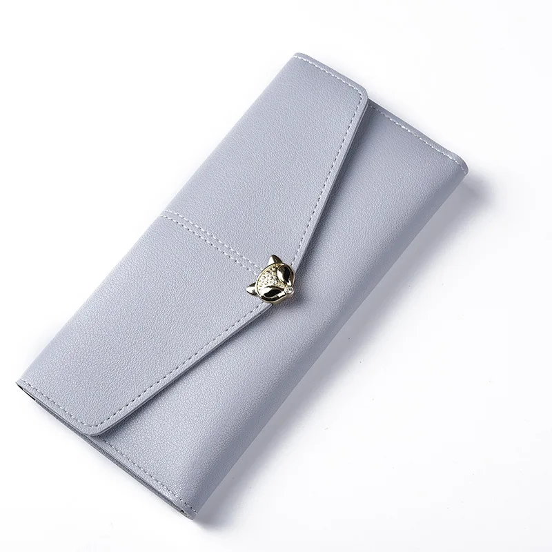 

NO.ONEPAUL NEW Ladies long wallet ultra-thin Korean version of the small fresh three-fold wallet multi-function mobile phone bag