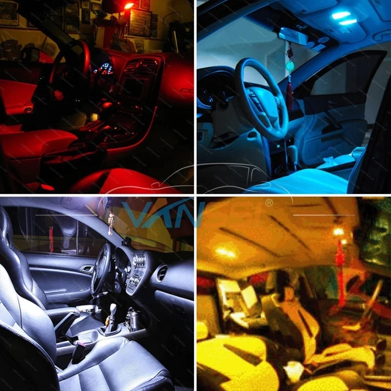 VANSSI 10 шт. W5W T10 194 Светодиодные лампы 168 175 2825 Автомобильный интерьер купольная