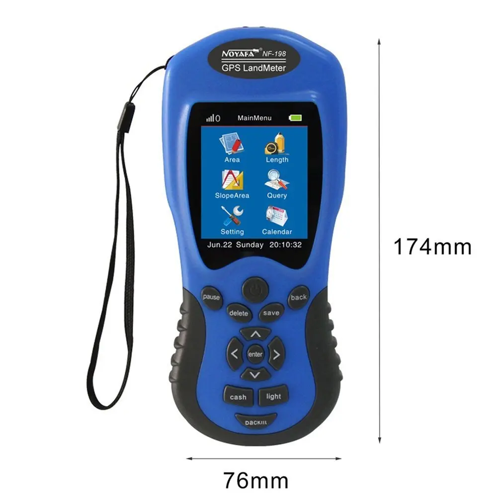 NF-198 GPS измерительные устройства счетчик земли ЖК-дисплей измерительная ценность