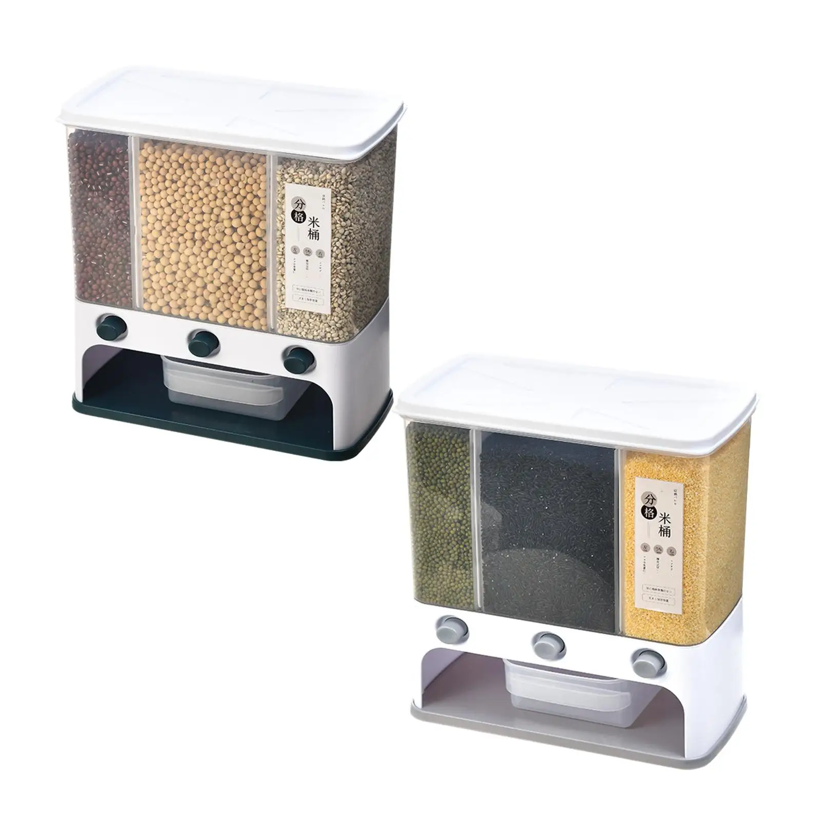 

11 lbs Rice Dispenser Bin Kitchen Organization Laundry Detergent Dispenser Rice Storage Container for Kitchen