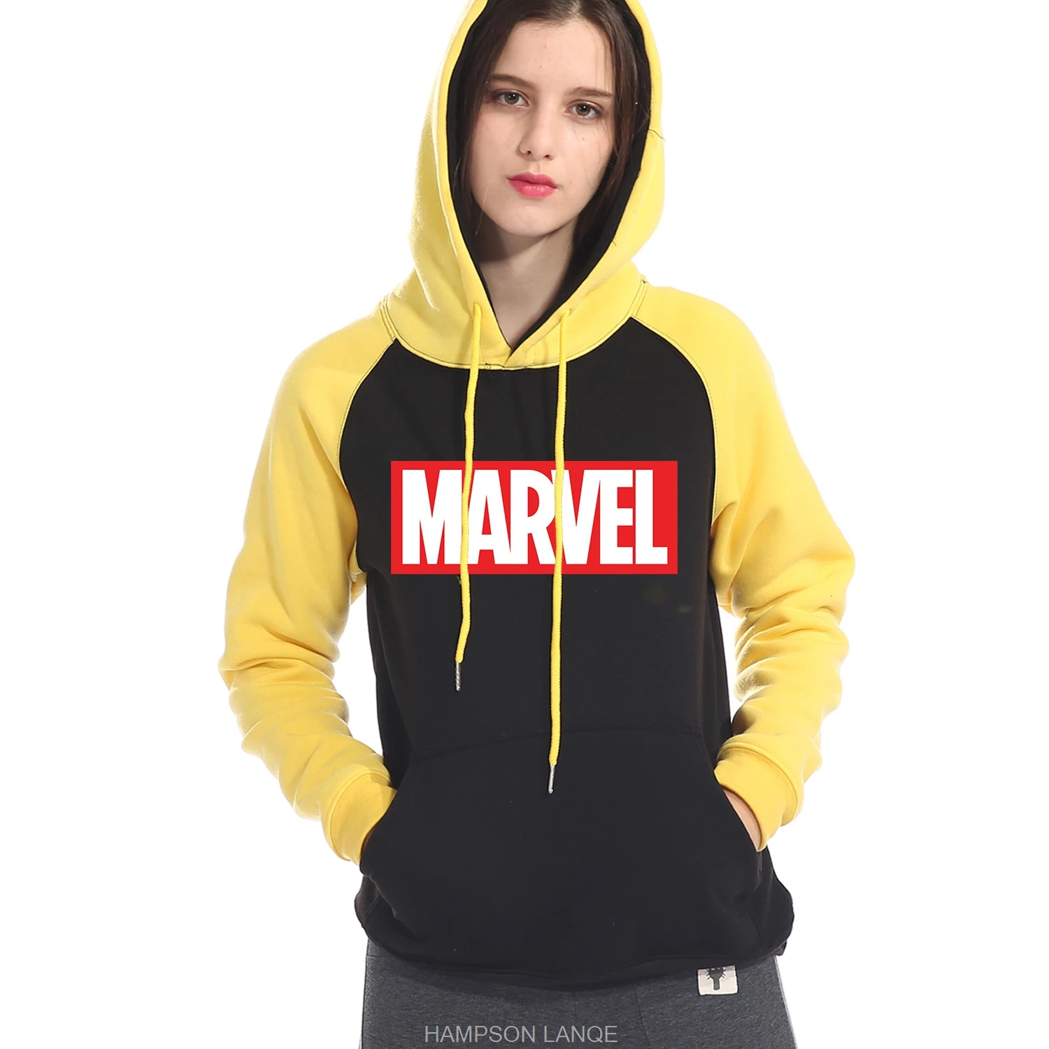 Женские толстовки с капюшоном реглан MARVEL, Новое поступление, толстовки с капюшоном, Женская Повседневная Осенняя спортивная одежда с капюшоном реглан