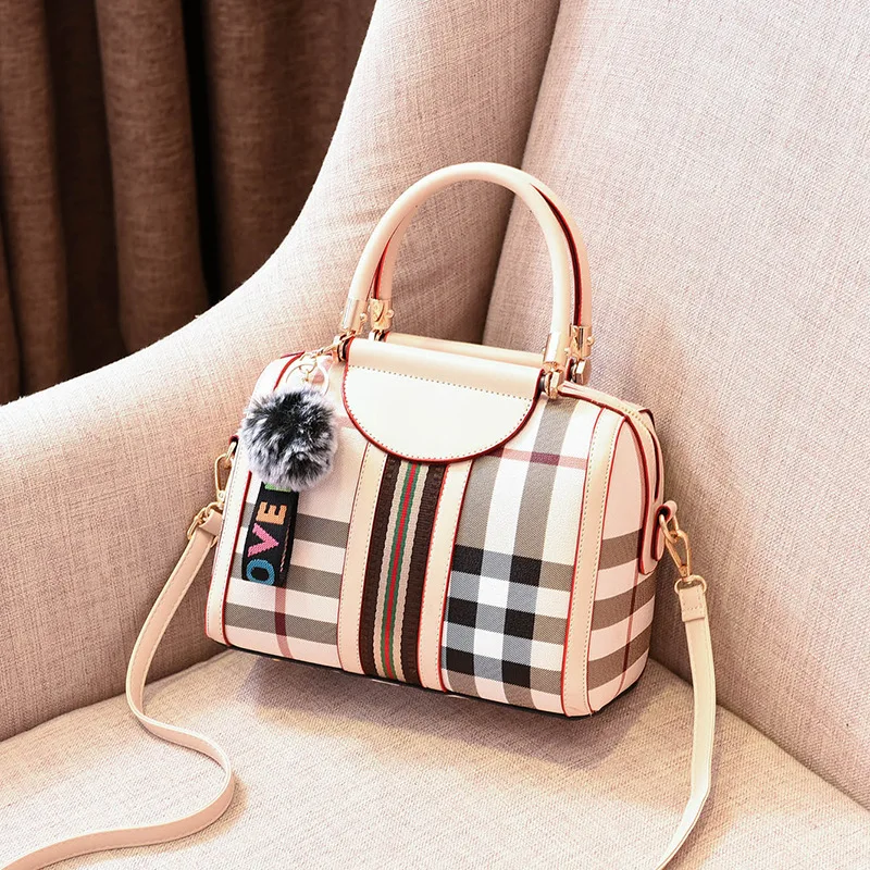 

PU Leather Women's Handbags New Designed Crossbody Bags For Women Plaid Luxury Female Shoulder Bag Handbags