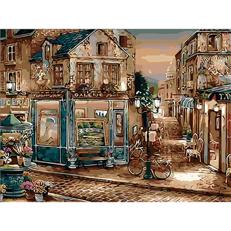 Paint 20 Картина с пейзажем, Раскраска по номерам, картины с номерами, картины с цифрами Pintar por Numeros oleo, холст Peinture numero - Цвет: Paint 20