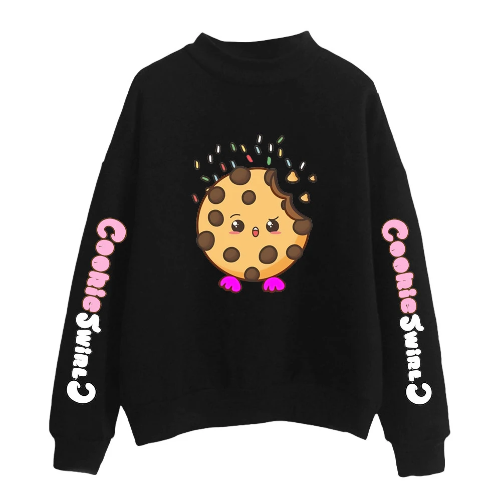 

CookieSwirlC Fashion Turtleneck Sweatshirts Unisex Long Sleeve Pullover Sweatshirt Women Men Streetwear Casual Clothes
