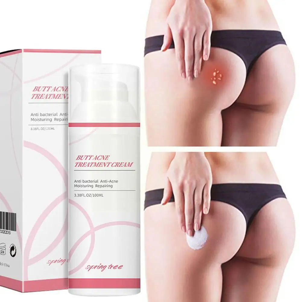 

100ml Buttocks Acne Cream Hip Pimples Treatment Acne Moisturizing Pores Oil Shrink Control Treatment Acne Spots Fade R4M6