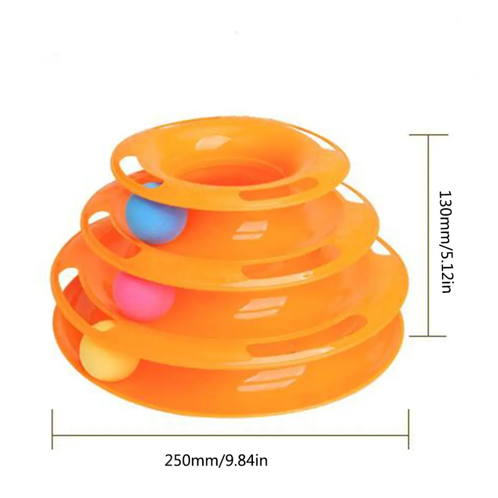 

Creative Pet Cat Toy Three-layer Cat Carousel Cat Cat Supplies Cat Toy Three-layer Tower Track Cat Carousel