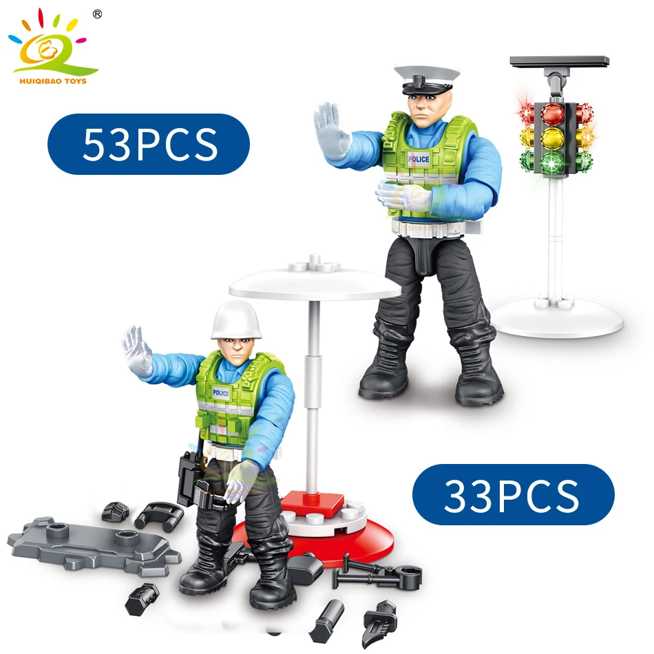 228 шт. городская полиция траффик куклы модель строительные блоки Дорожная