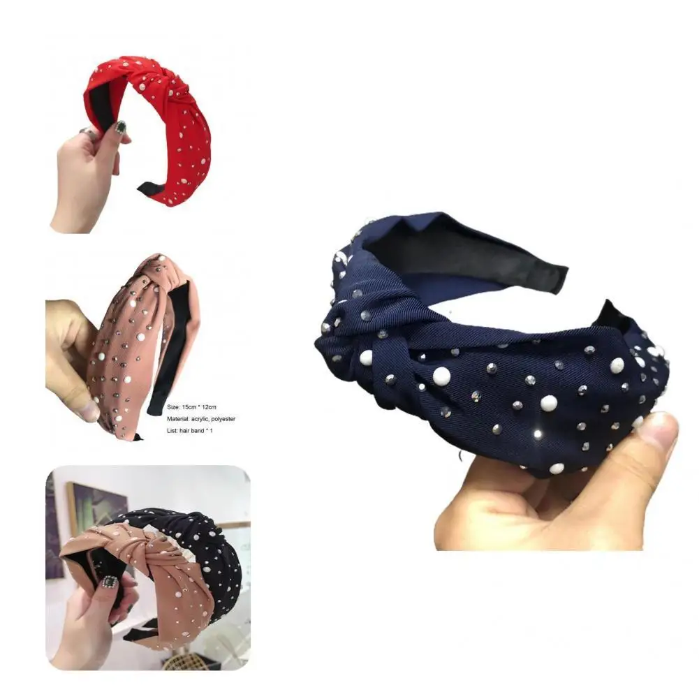 

Chic Hair Band Solid Color Stretchy Korean Style All Match Headband Headband Women Headband