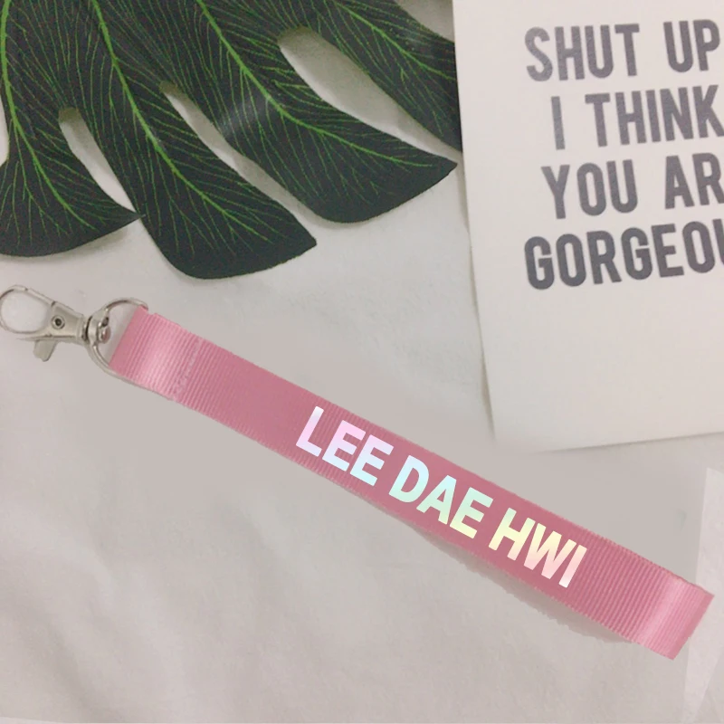 1 шт. брелок для ключей KPOP want ONE Подвеска со шнурком на цепочке мужчин женщин
