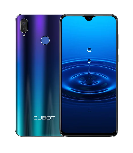 Cubot R15 смартфон 6,26 ''19:9 Капля воды Экран MT6580P 4 ядра Android 9,0 2 ГБ+ 16 Гб пальца ID двойная задняя камера 13MP 3000 мАч - Цвет: Gradient