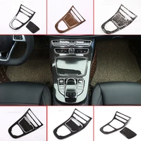 car styling console gear panel frame console gear shift panel cover trim for mercedes benz e class w213 2016 18 abs carbon fiber