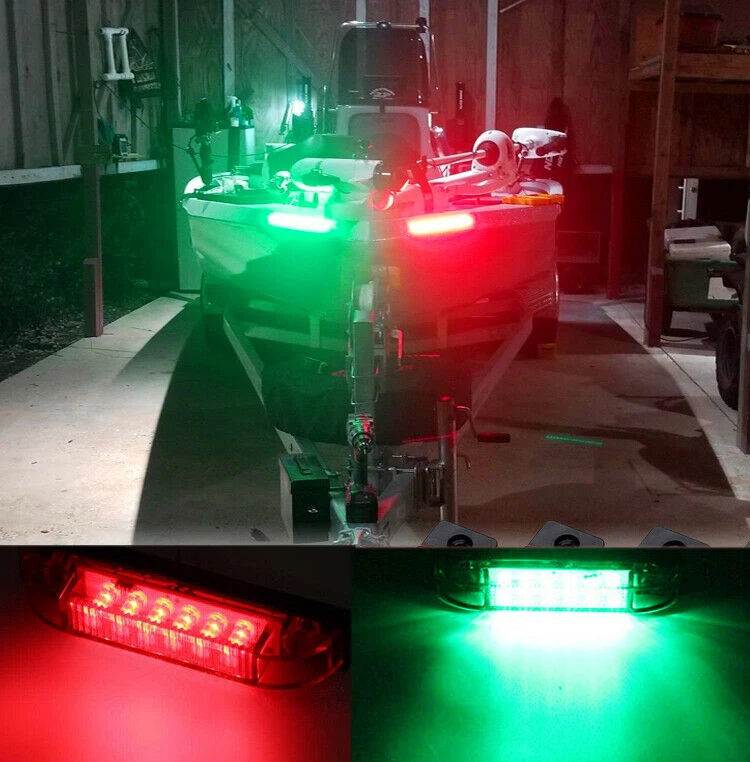 4 &quotлодка навигации светодиодный освещение красный и зеленый Водонепроницаемый