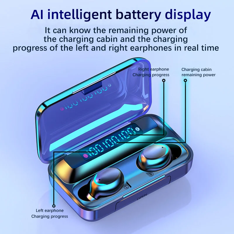 TWS беспроводные наушники Bluetooth 5 0 спортивные гарнитура с микрофоном для