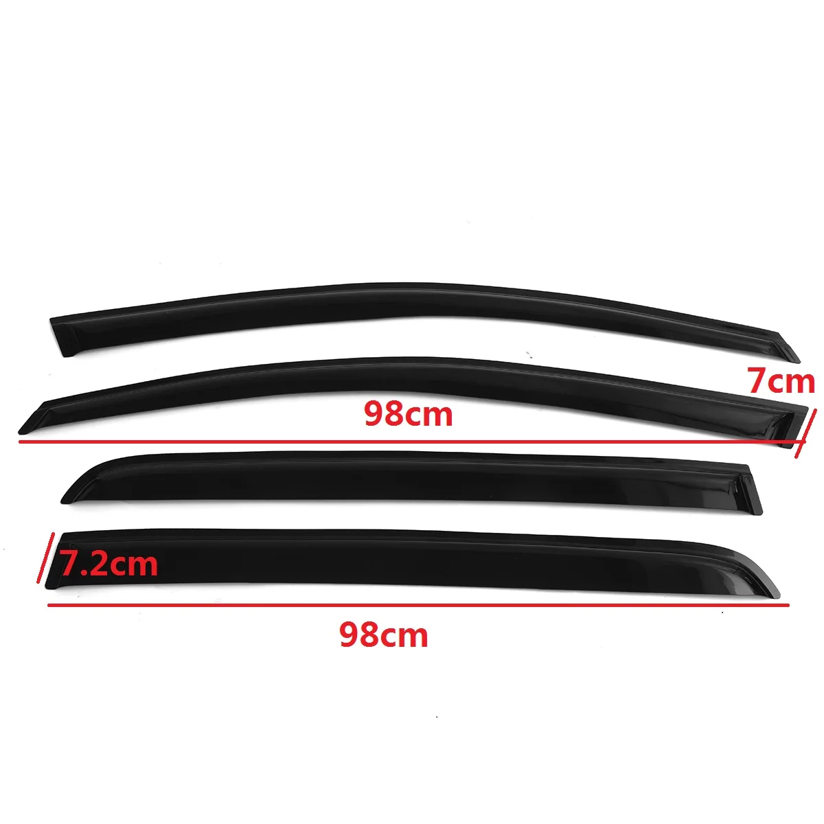 

4PCS Car Window Wind Deflectors Tinted For VW Golf 6th Gen MK6 2009-2013