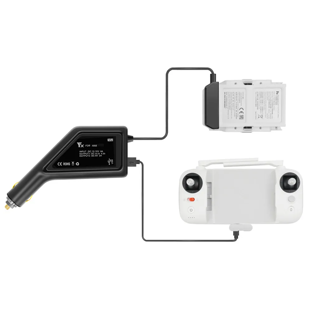 2 in1 USB 2/3 в 1 USB Автомобильное зарядное устройство с пультом дистанционного управления зарядное устройство для XIAOMI FIMI X8 SE Дрон Квадрокоптер детские игрушки Новинка - Цвет: 2 in1 USB