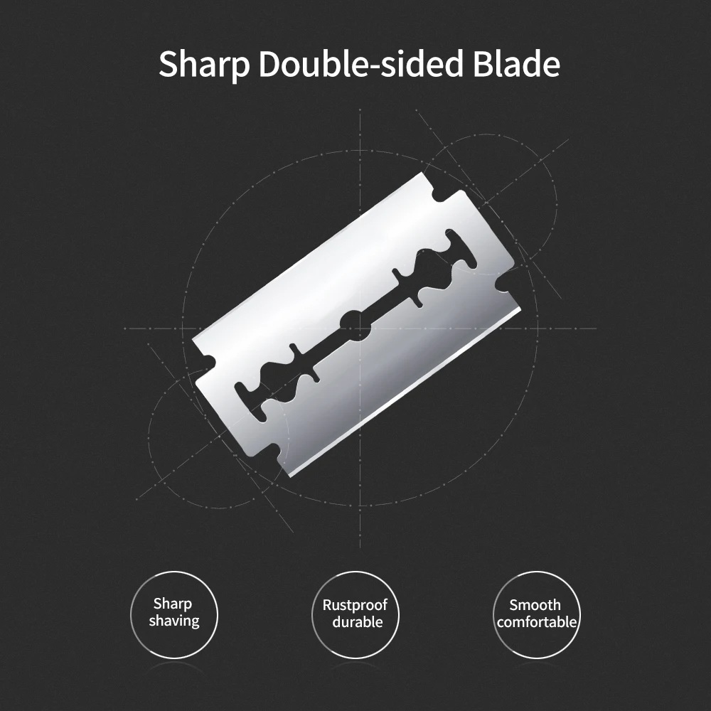 

Lemonwald Double Edge Safety Razor Blade Straight Razor Safety Razor Blade Men Razor Made In Japan Each Box 5 Blades