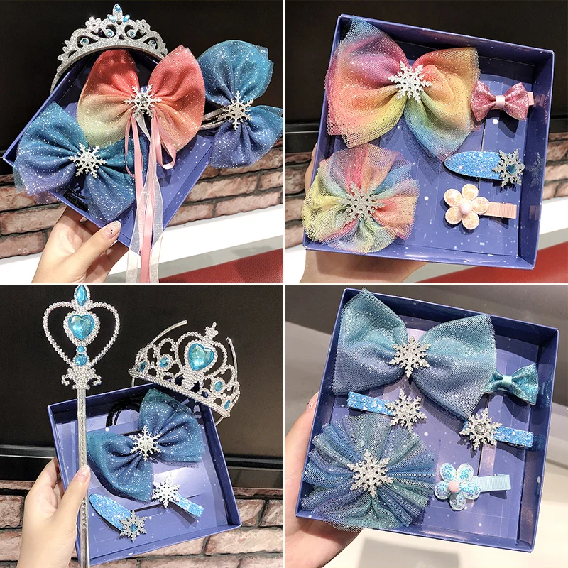 Эластичная лента для волос M MISM 5 шт./компл. с большим бантом волшебная палочка