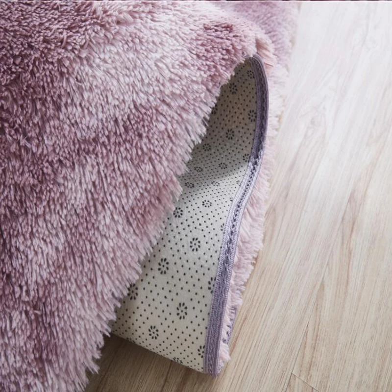 Сплошной ворс плюшевый ковер коврики для гостиной спальни противоскользящие