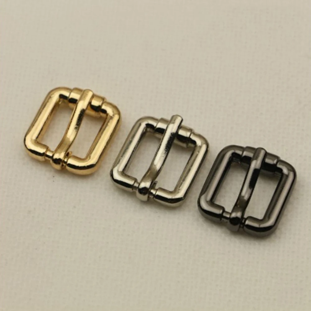 

DIY Metal Heavy Duty Hand Bag Shoe Strap Belt Web Adjust Roller Pin Buckle Snap Rectangle Ring Leather Craft Repair Thickness