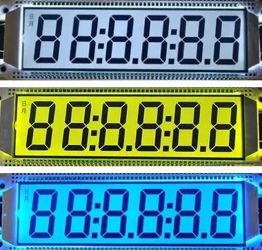 100PIN TN положительный 6-знака после запятой сегмент ЖК-дисплей Панель 5V белый/желтый и зеленый цвета/синий Подсветка цифровой Дисплей код времени ЖК-дисплей Экран
