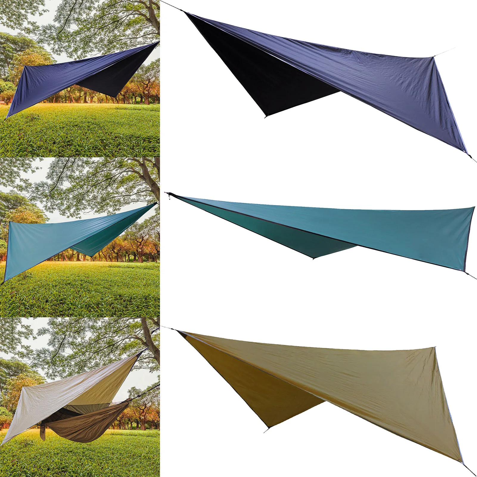 

360*290cm Awning Waterproof Tarp Tent Shade Ultralight Garden Canopy Sunshade Outdoor Camping Hammock Rain Fly Beach Sun Shelter