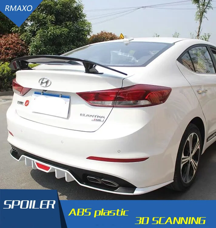 Спойлер Elantra 2016-2019 для Hyundai спойлер TF высокого качества из АБС-пластика автомобиля