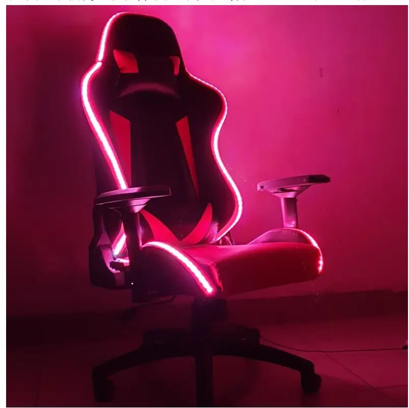 

A legroom Computer Armchair RGB Lighting Reclining Adjustable Office Gamer Gaming Chair Sport Lpl Rotated Swivel Seating