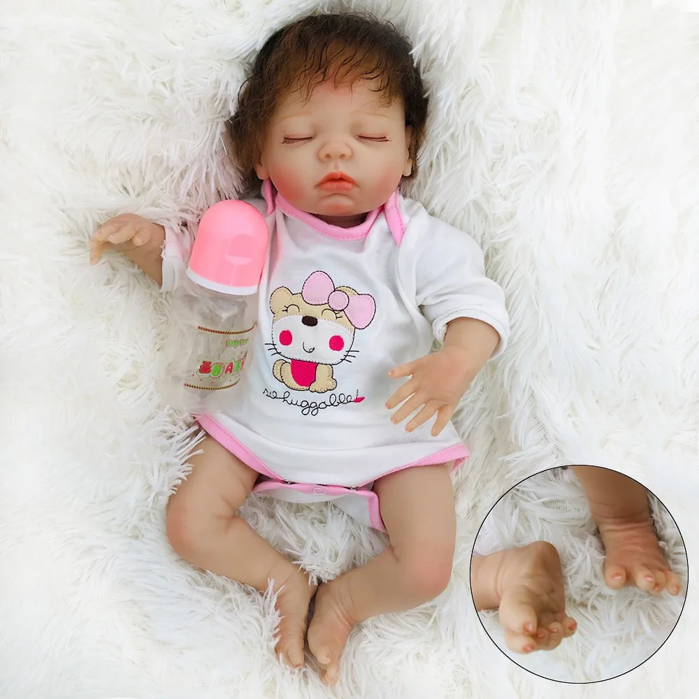 18 дюймов 46 см Reborn baby doll реалистичные Новорожденные куклы Реалистичные полные