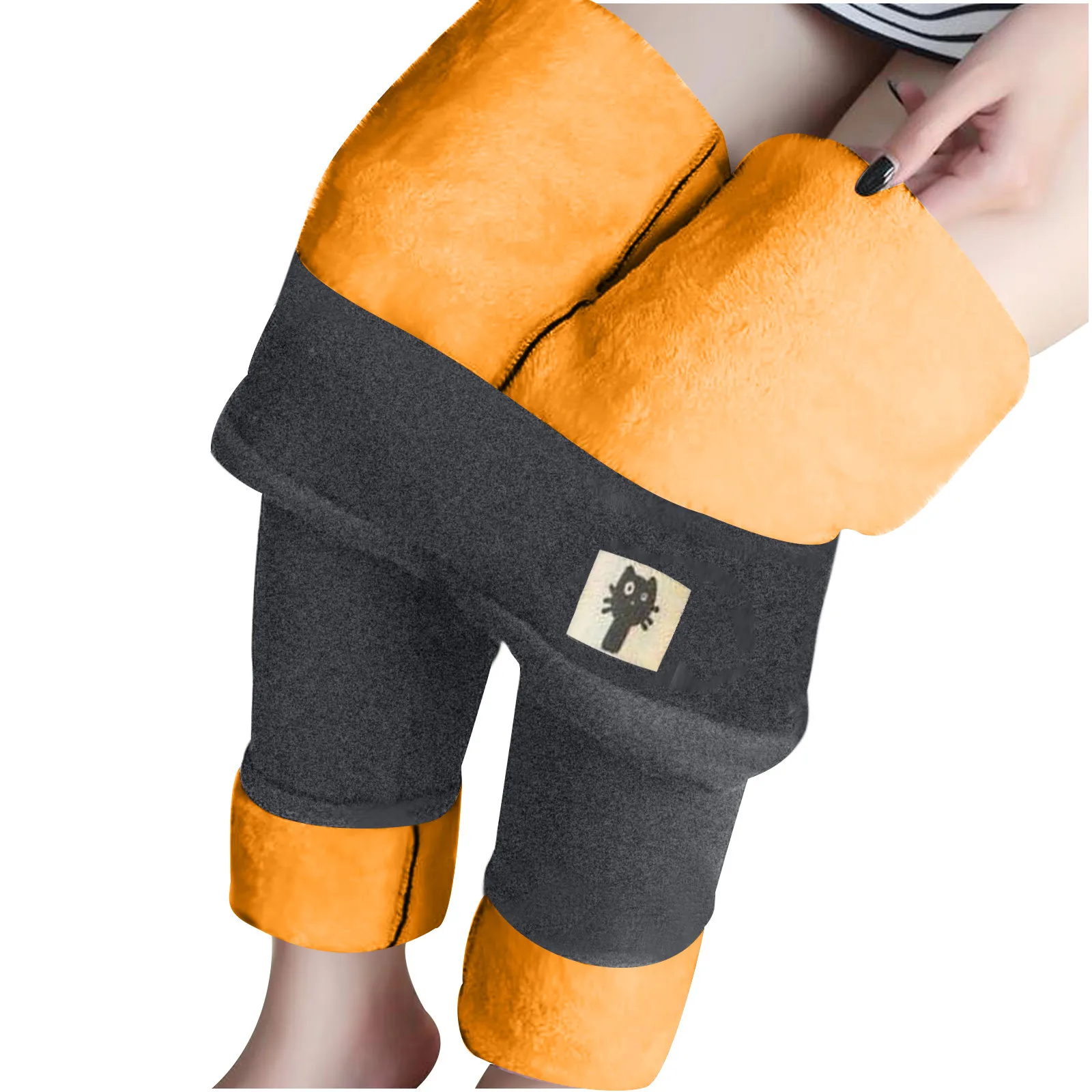 

Women's Autumn And Winter High-waisted Leggings Warm Fashion Casual Women Printed Span Ladies High Waist Keep Warm Long Pants