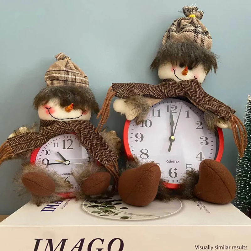 

Рождественский будильник со снеговиком, креативные рождественские подарки, супер милая настольная декорация для дома, гостиной, спальни, LI