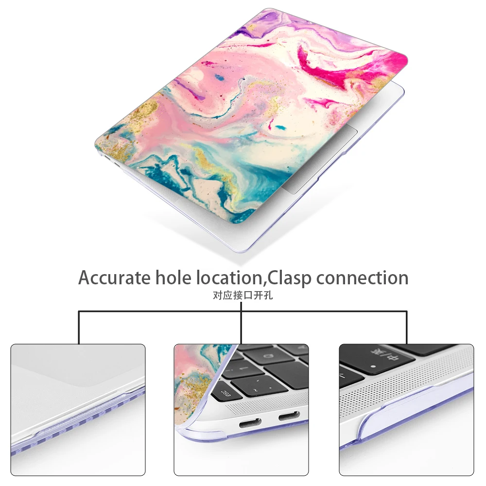 Чехол для ноутбука с акварельным абстрактным рисунком океана Apple MacBook Pro retina Air 12 13