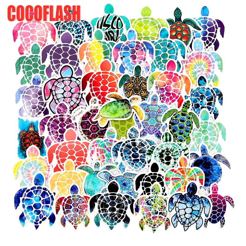 10/50Pcs/set Les tortues de mer Sea turtle Cartoon Waterproof Decal Stickers For Bicycle Scrapbook Skateboard Laptop Luggage