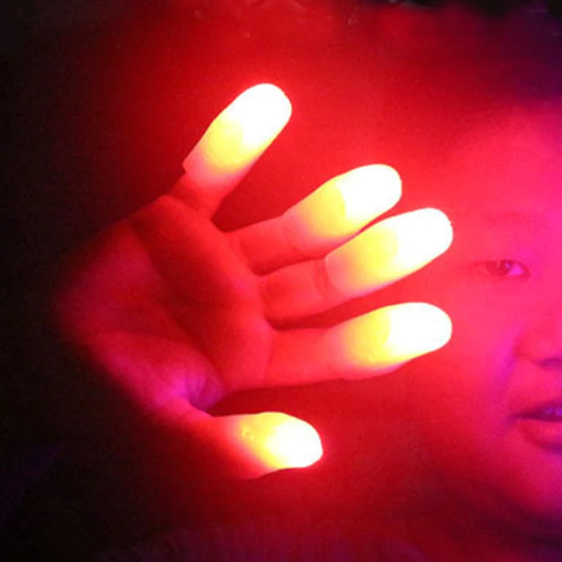 2 шт. волшебные игрушки пальцы светодиодный Батарея приведенный в действие