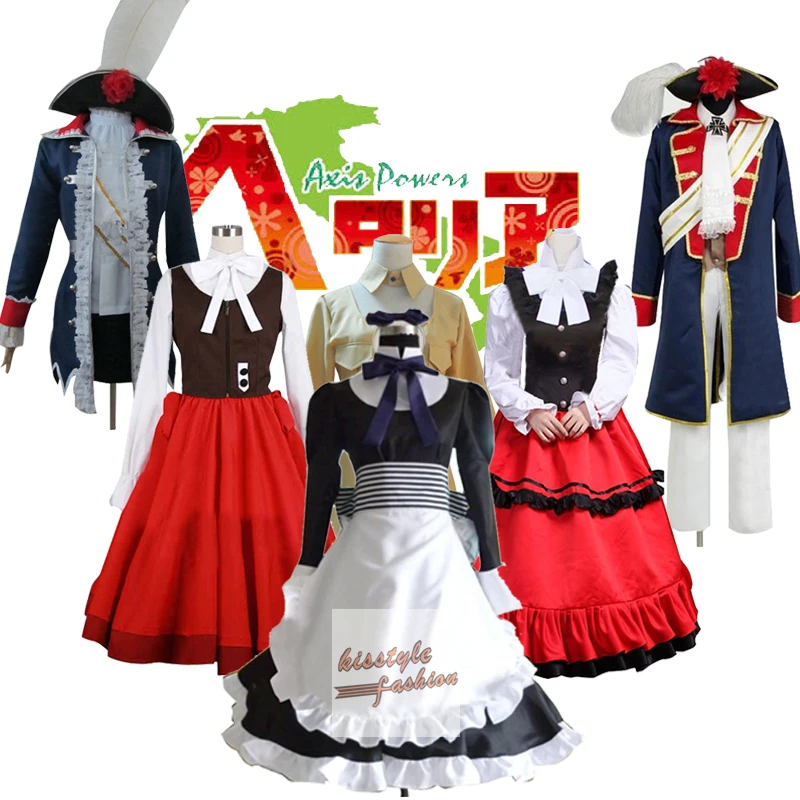 Костюмы для косплея Hetalia Axis Powers APH Нидерланды Пруссия Америка Норвегия Финляндия