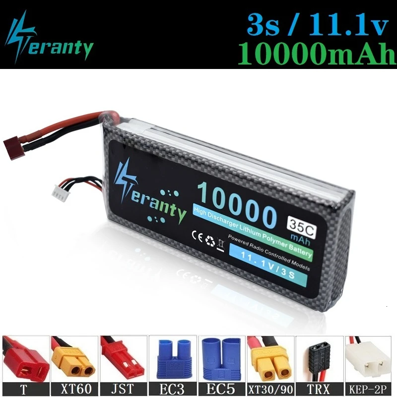 

Upgrade Power 11.1v 10000mAh Lipo Battery For RC Drone Helicopter Car Boat Quadcopter Spare Parts 3s 35C 11.1v Lithium battery