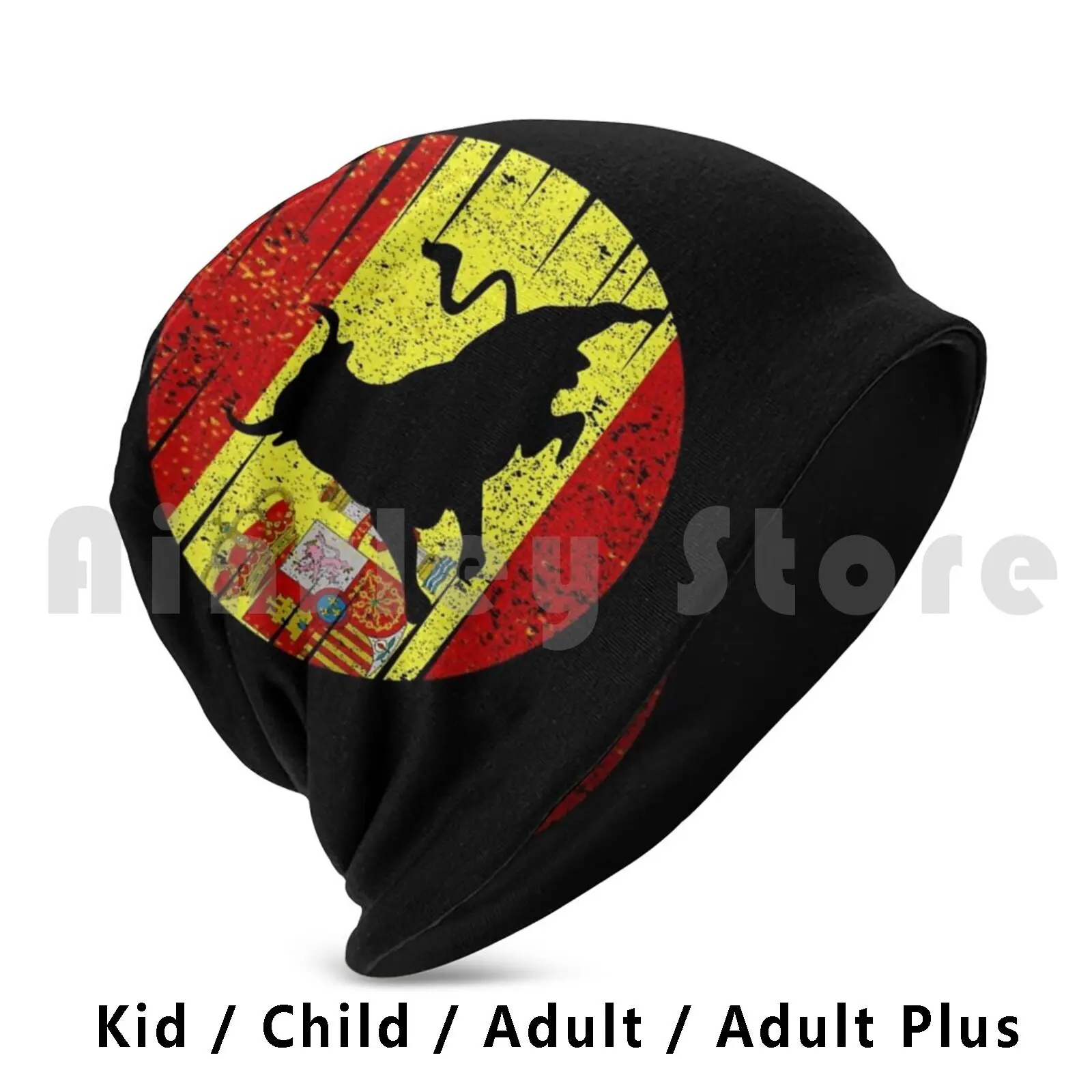 Вязаная Шапка-бини с испанским флагом винтажная в стиле хип-хоп Испании испании