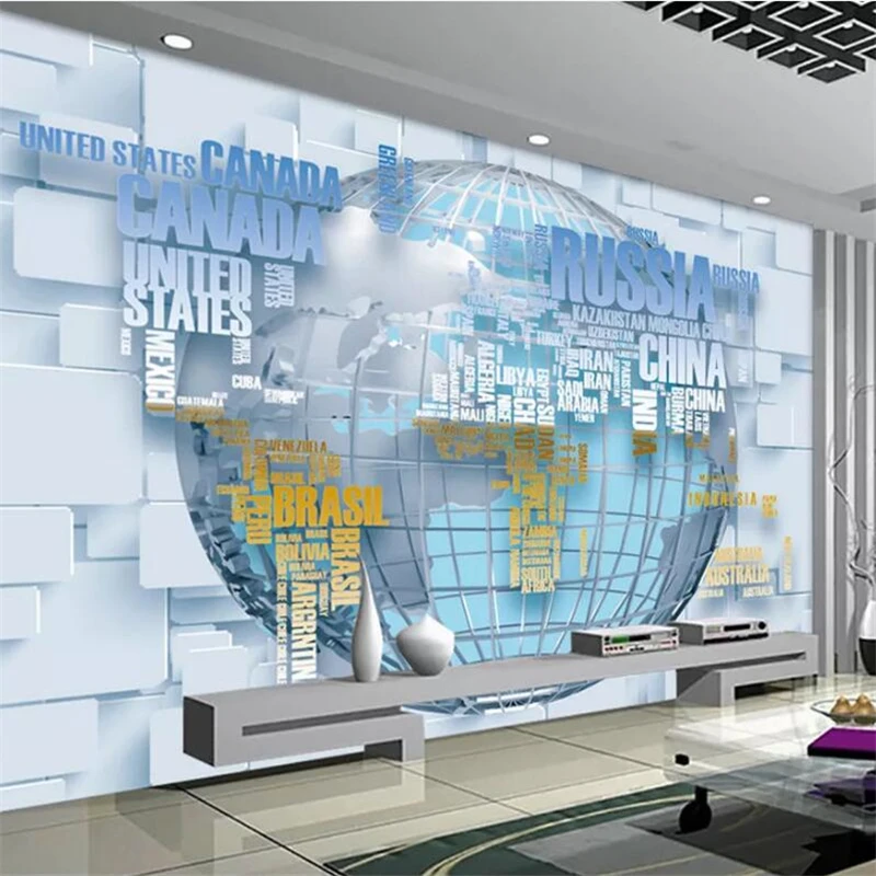 Современная большая роспись на заказ модное украшение для дома HD модная карта с