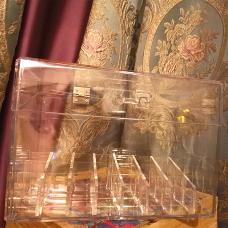 Пылезащитный акриловый Органайзер для губной помады с крышкой настольный