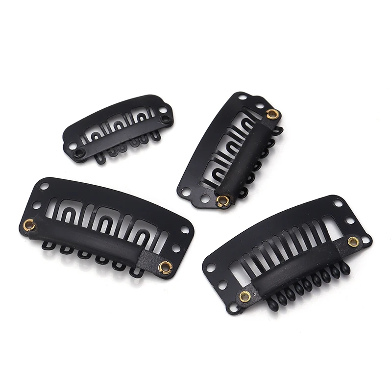 

10pcs/lot Iron Non-slip Black Six Teeth 23/28/32mm Butterfly Knot Jewelry Clip For DIY Jewelry Making Accessories