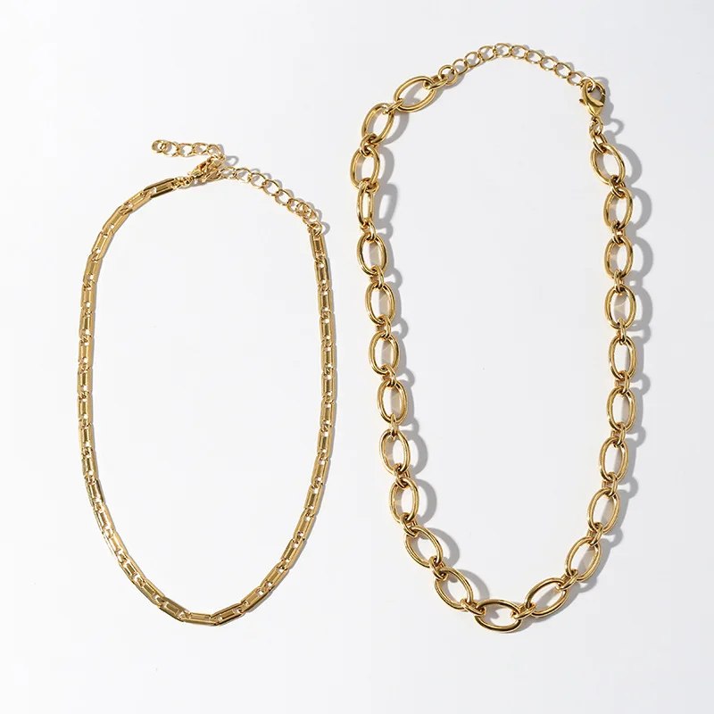 

Women gold plated chain necklace designer fashion high quality women jewelry